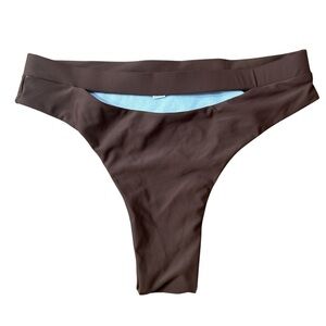 Brown Bikini High Waisted Cutout Bottom Size Medium New